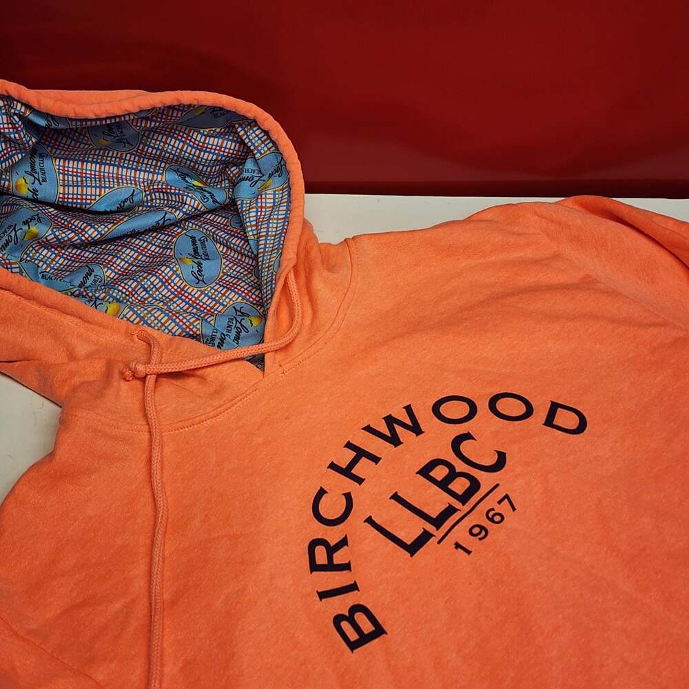 Artisans Birchwood LLBC 1967 Orange Hoodie Sweatshirt Size Large
